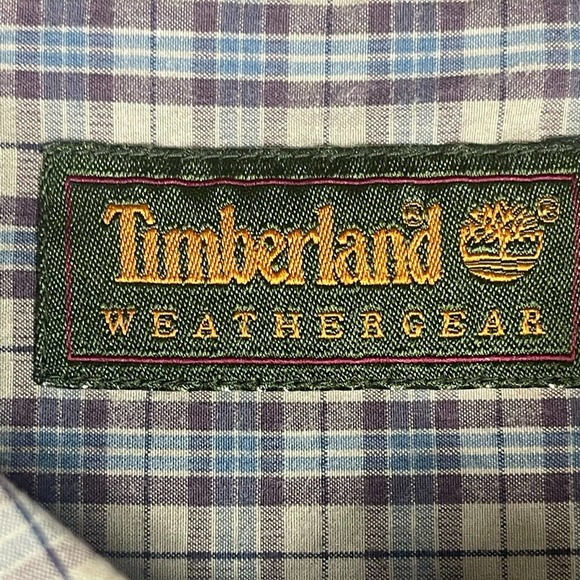 Timberland Weather Gear Mens XL Long Sleeve Button Up Shirt Multicolor Plaid - Picture 9 of 12